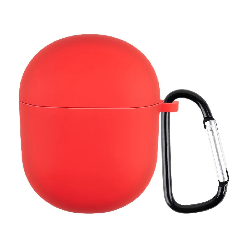 Boat Airdopes 381 silicone case with carabiner - Red