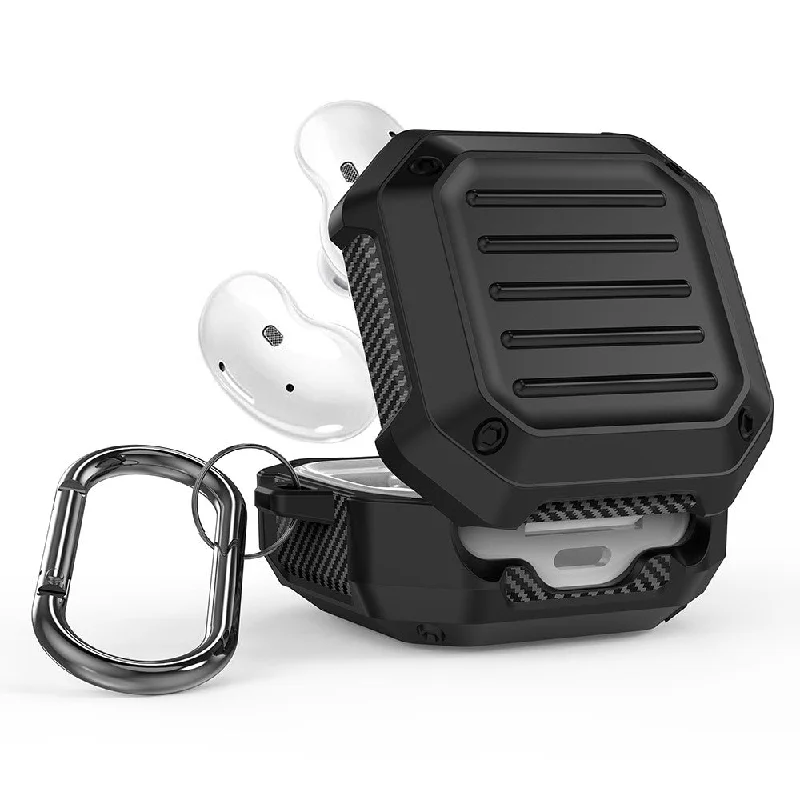 Charging case with buckle for Samsung Galaxy Buds2 / Buds Pro / Live - Black