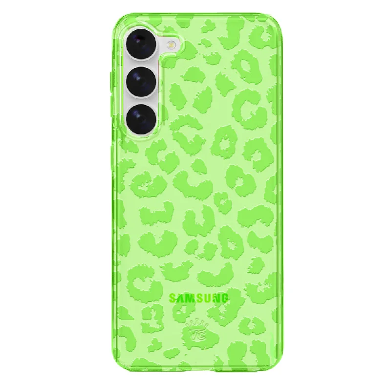 Key Lime Leopard Samsung Case