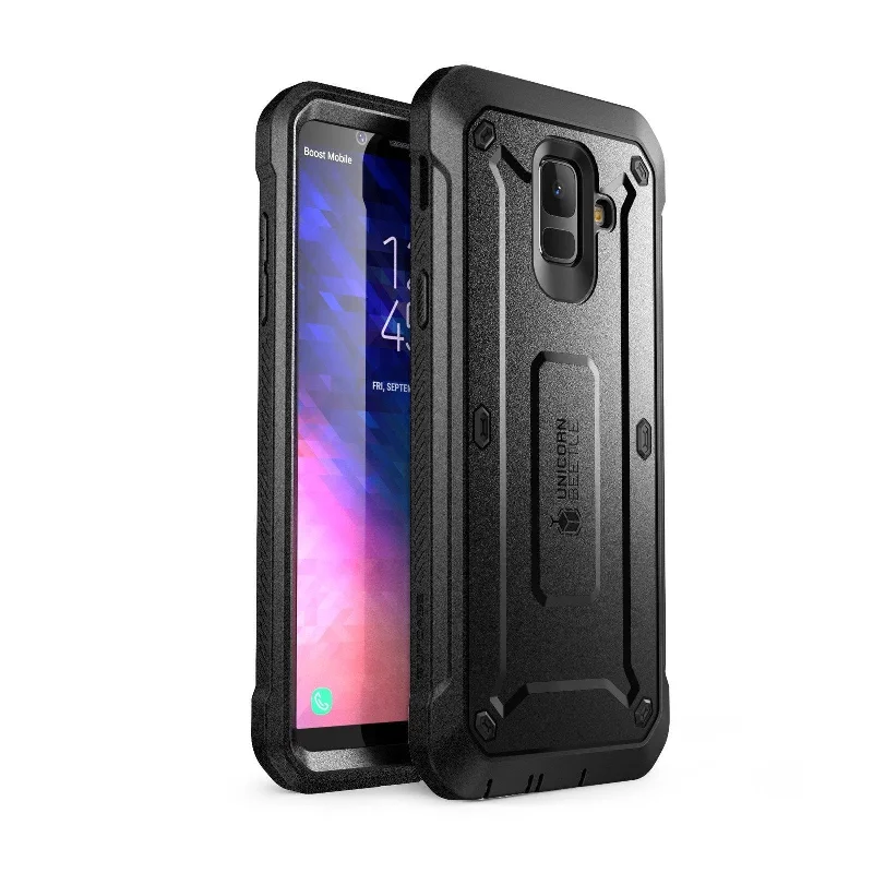 Galaxy A6 Unicorn Beetle Pro Rugged Holster Case-Black