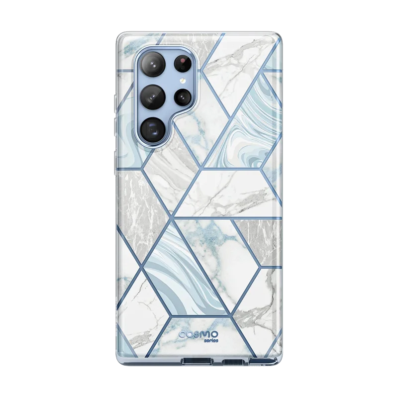 Galaxy S22 Ultra Cosmo Case - Marble Blue