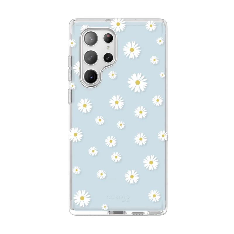 Galaxy S23 Ultra Cosmo Case -Blue Daisy