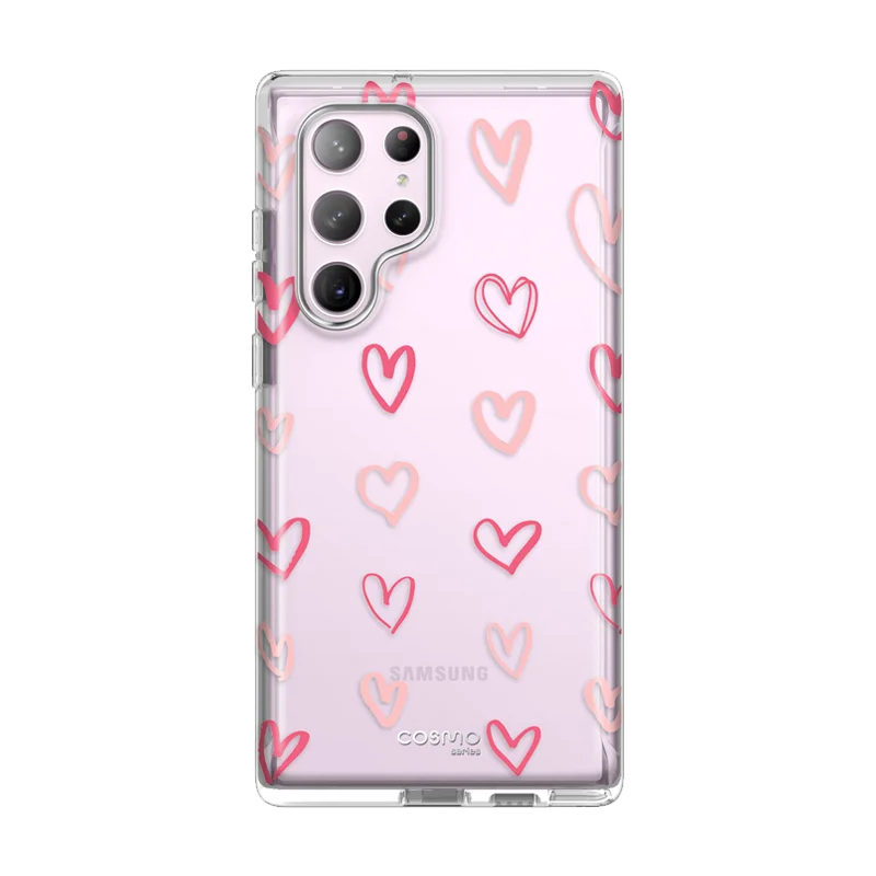 Galaxy S23 Ultra Cosmo Case -Pink Hearts