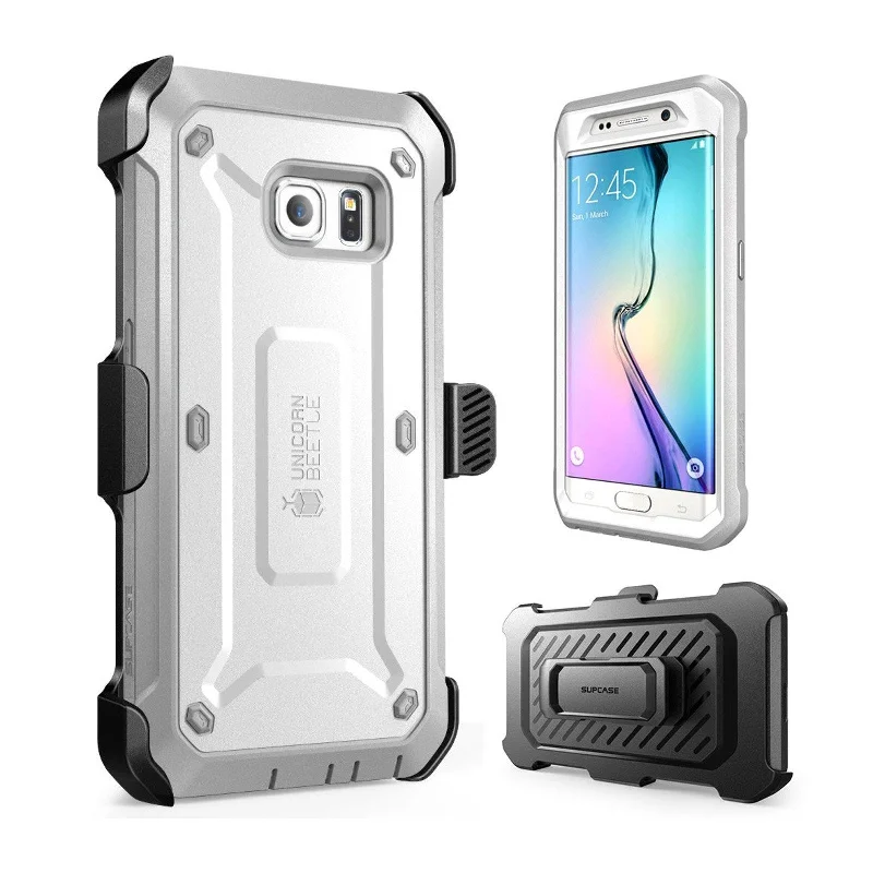 Galaxy S6 Edge Unicorn Beetle Pro Rugged Holster Case-White