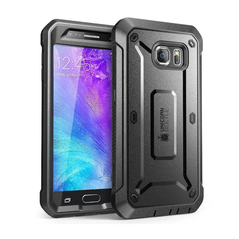 Galaxy S6 Unicorn Beetle Pro Full Body Rugged Holster Case with Screen Protector-Black