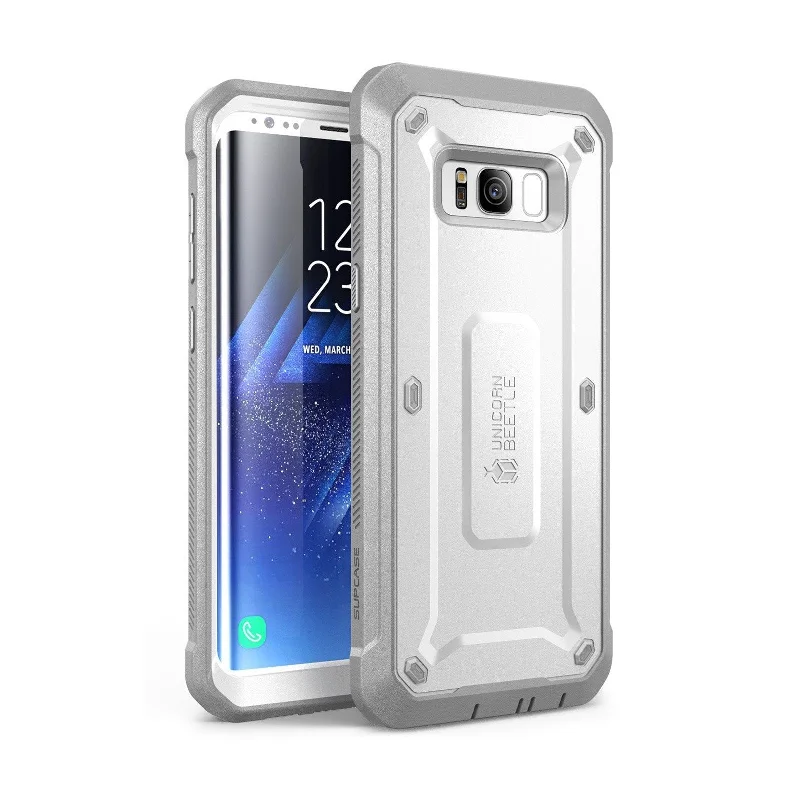 Galaxy S8 Plus Unicorn Beetle Pro Full Body Holster Case with Screen Protector-White