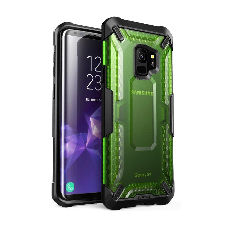 Galaxy S9 Unicorn Beetle Hybrid Clear Protective Case-Green