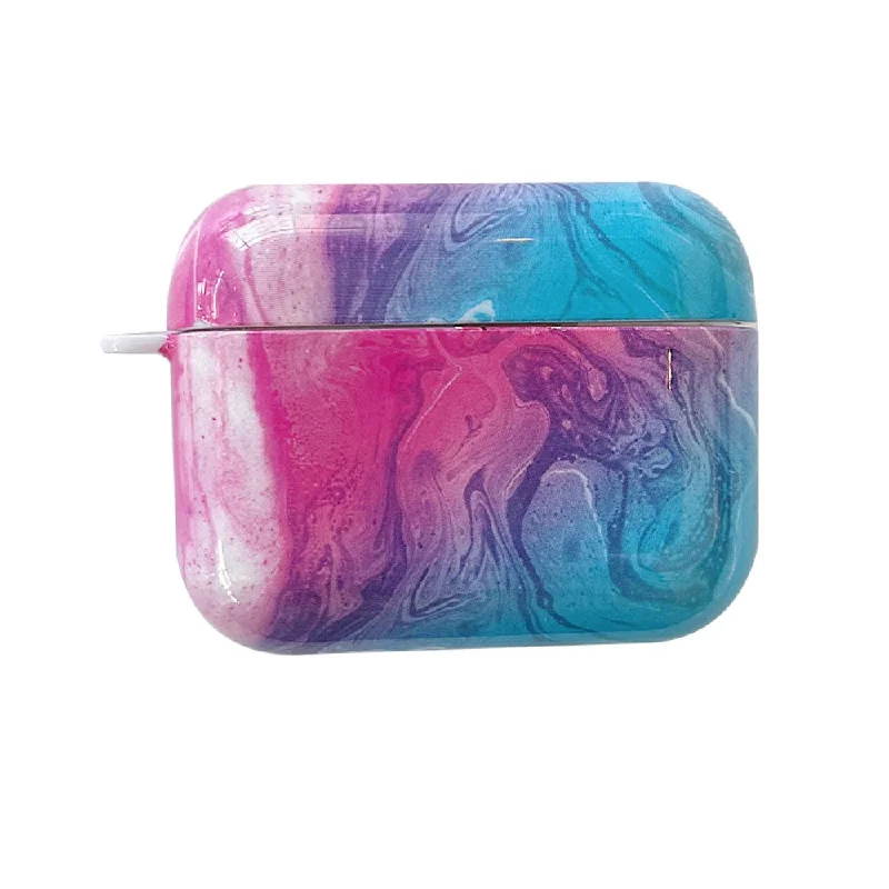 Honor Earbuds X2 marble pattern ccase - Pink / Blue