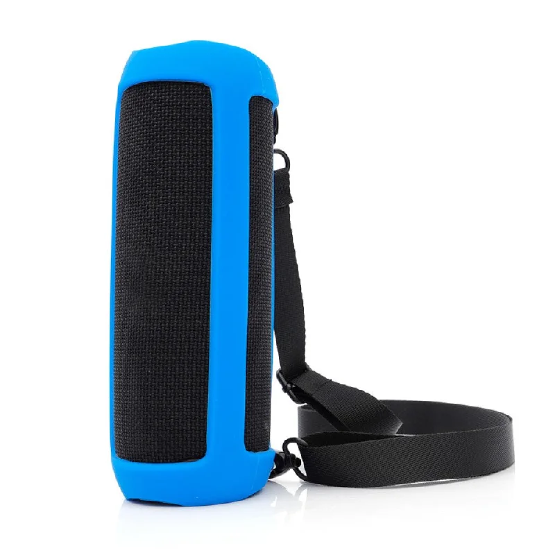 JBL Flip 5 silicone cover with strap - Blue