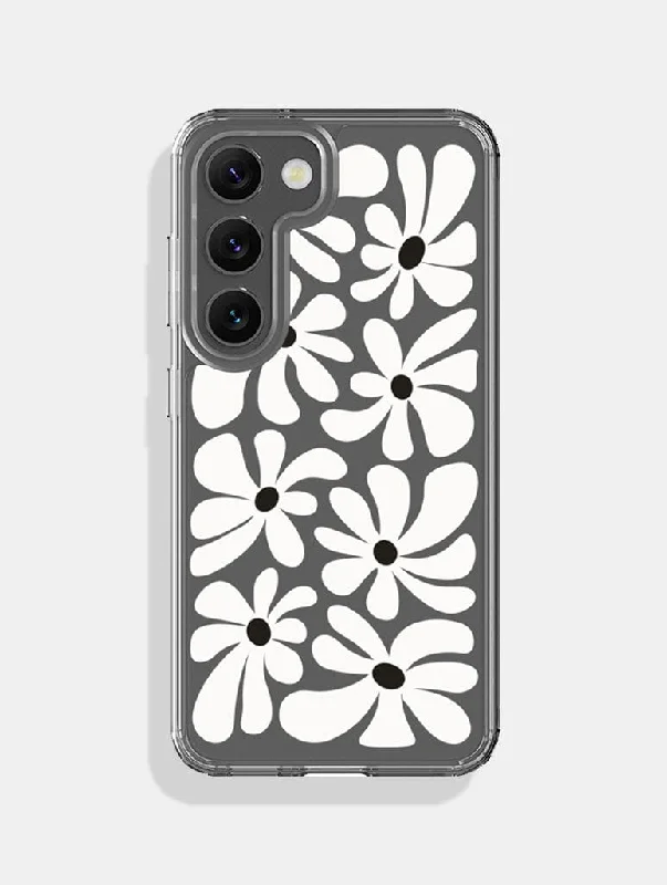 Monochrome Daisy Android Case