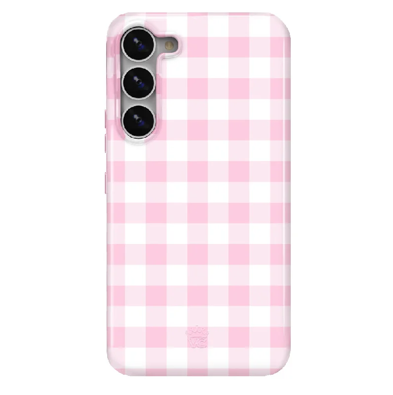 Baby Pink Gingham Samsung Case