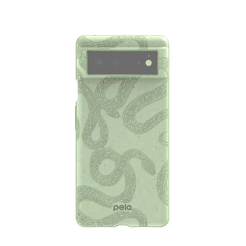 Sage Green Snaky Google Pixel 6 Case