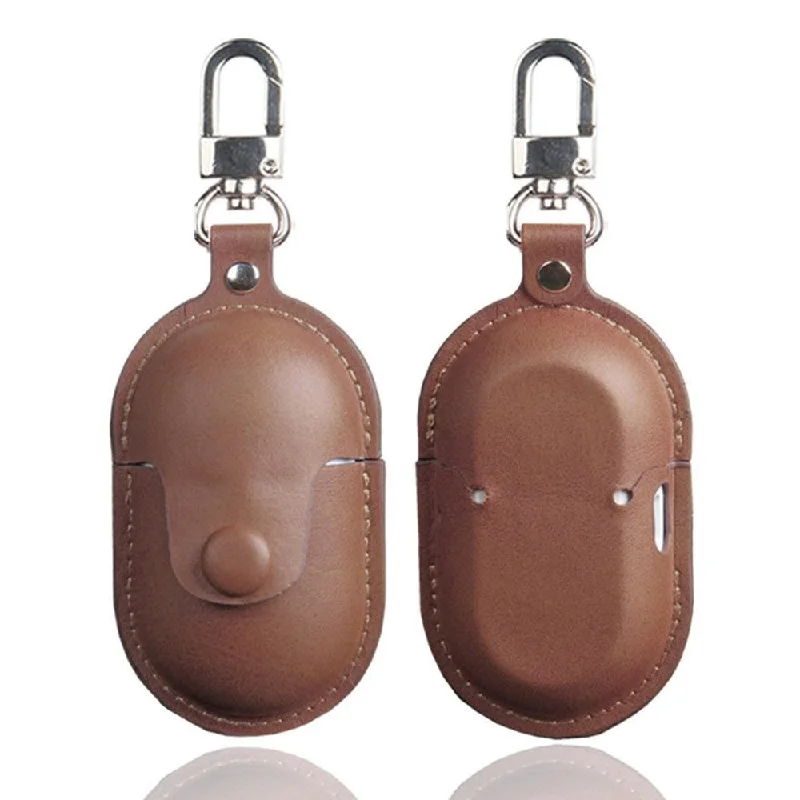 Samsung Galaxy Buds Plus leather case - Dark Brown