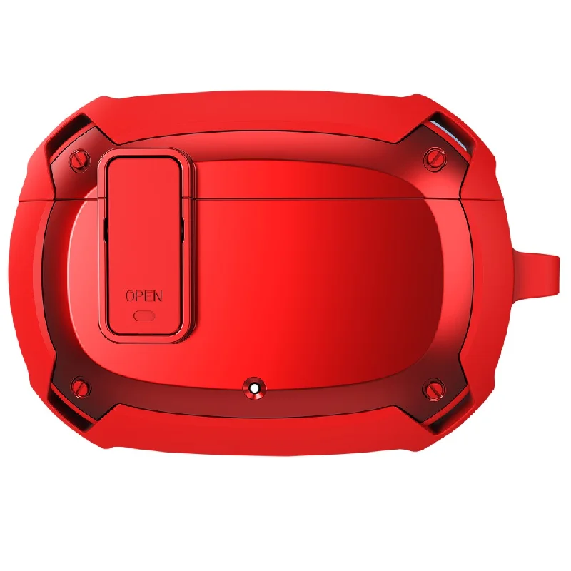 Snap-on lid design case for Beats Studio Buds - Red