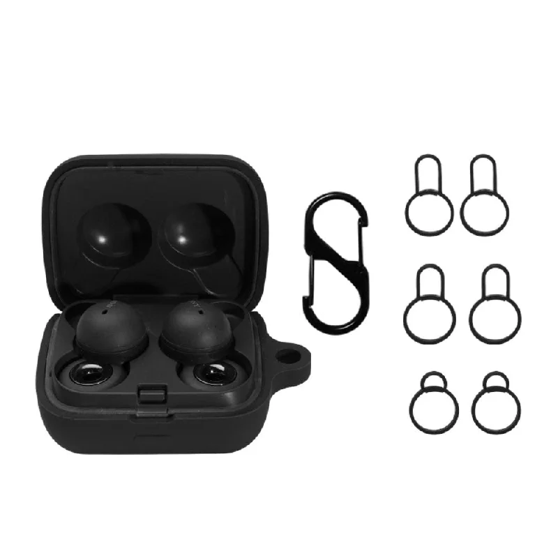 Sony LinkBuds silicone charging case with buckle - Black