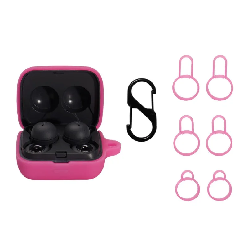 Sony LinkBuds silicone charging case with buckle - Deep Pink