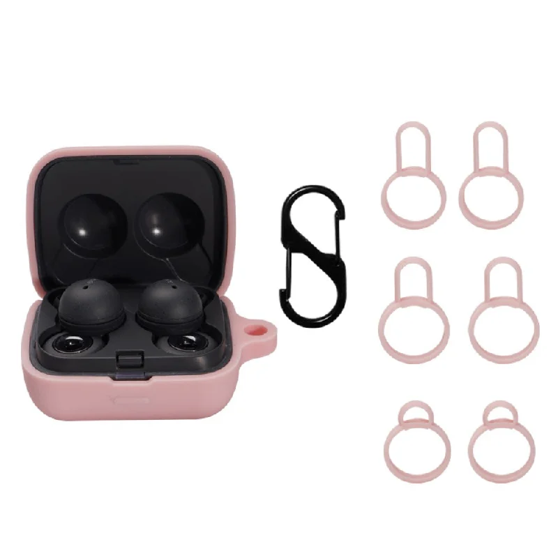 Sony LinkBuds silicone charging case with buckle - Pink