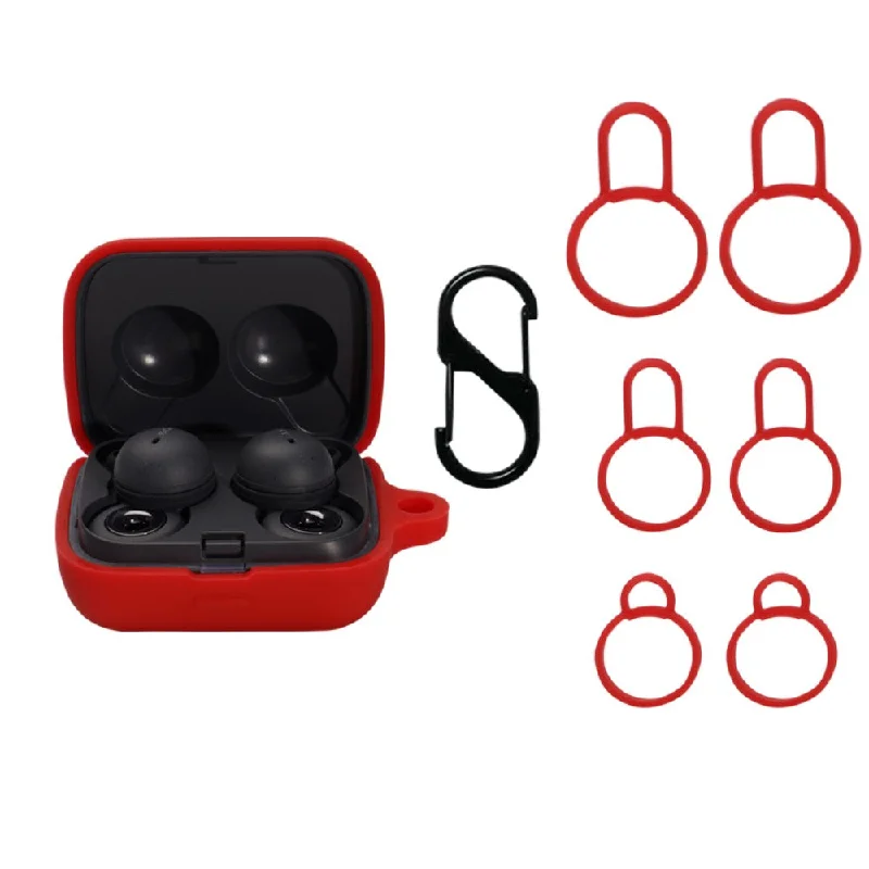 Sony LinkBuds silicone charging case with buckle - Red