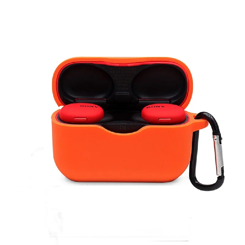 Sony WF-H800 silicone case with buckle - Orange