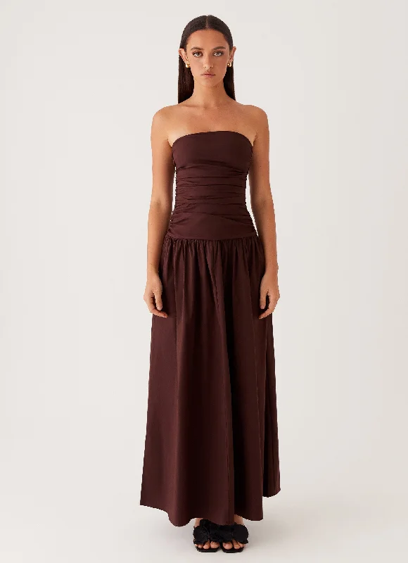 Carmel Maxi Dress - Brown