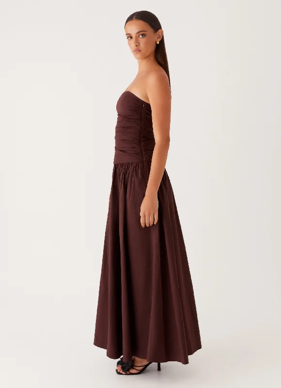 Carmel Maxi Dress - Brown