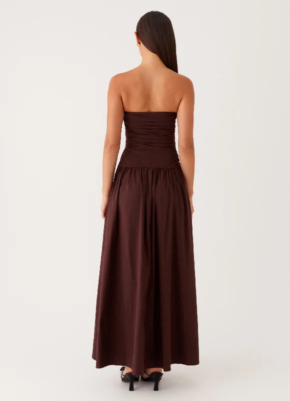 Carmel Maxi Dress - Brown