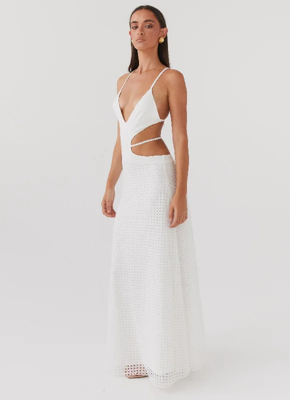 Enchanted Melodies Maxi Dress - White