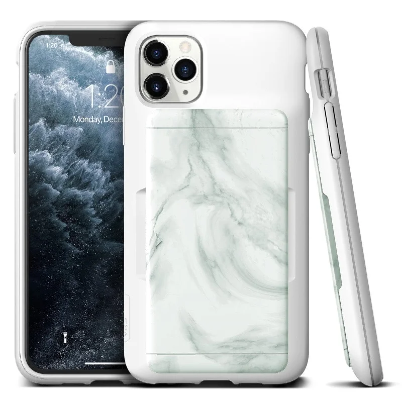 iPhone 11 Pro Case Damda Glide Shield  White Marble VRS Design