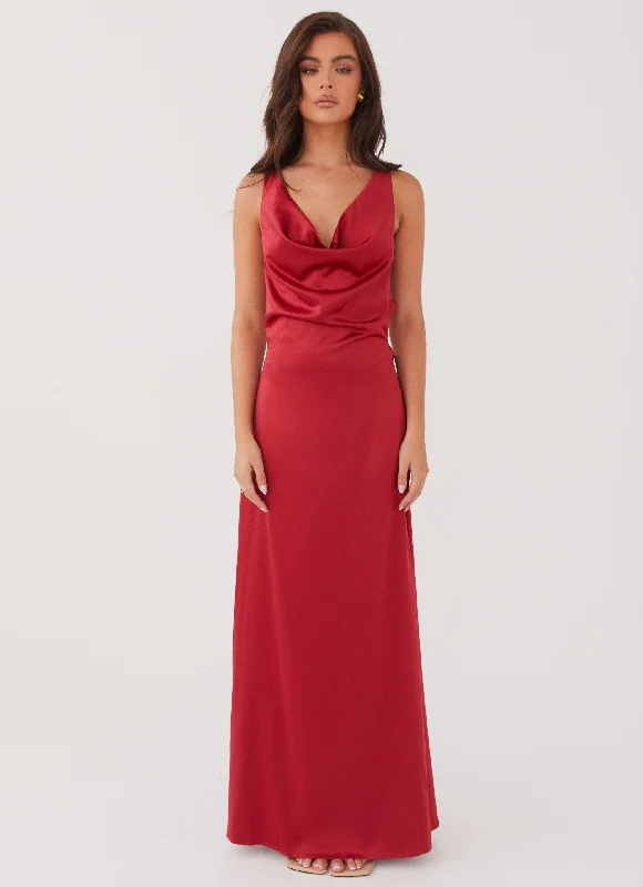 Musa Maxi Dress - Cherry Red