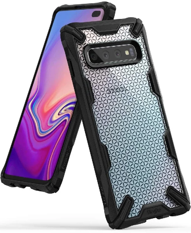 Samsung Galaxy S10 Case FusionX Design Hexagon Black Ringke