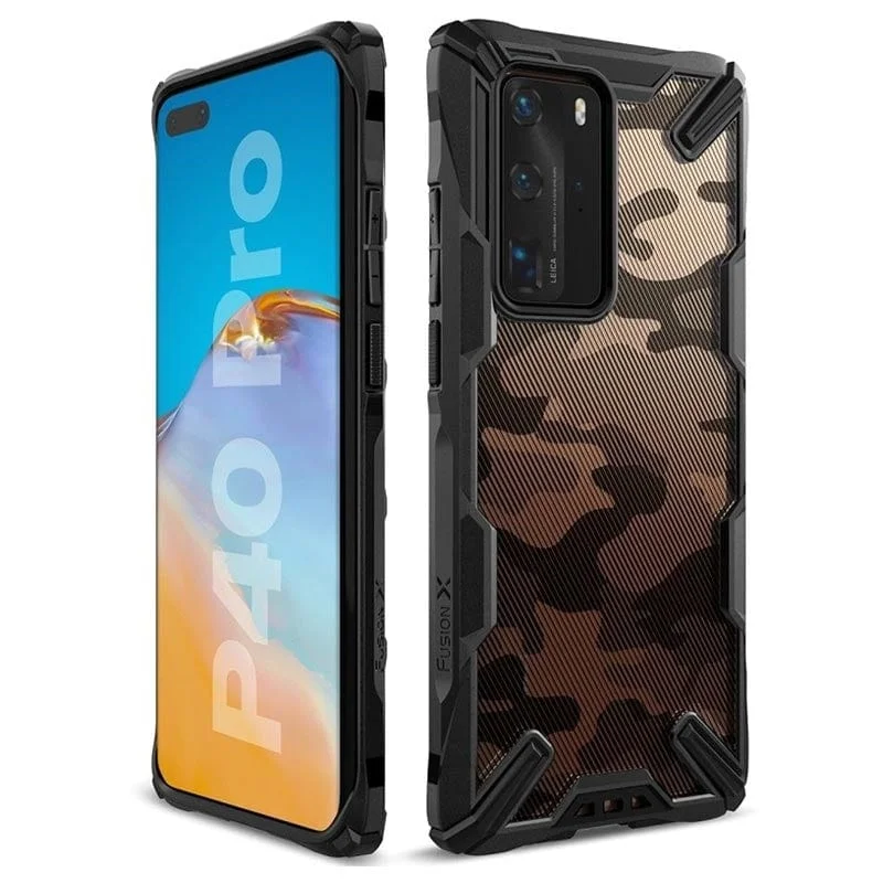 Huawei P40 Pro Case FusionX Camo Black Ringke