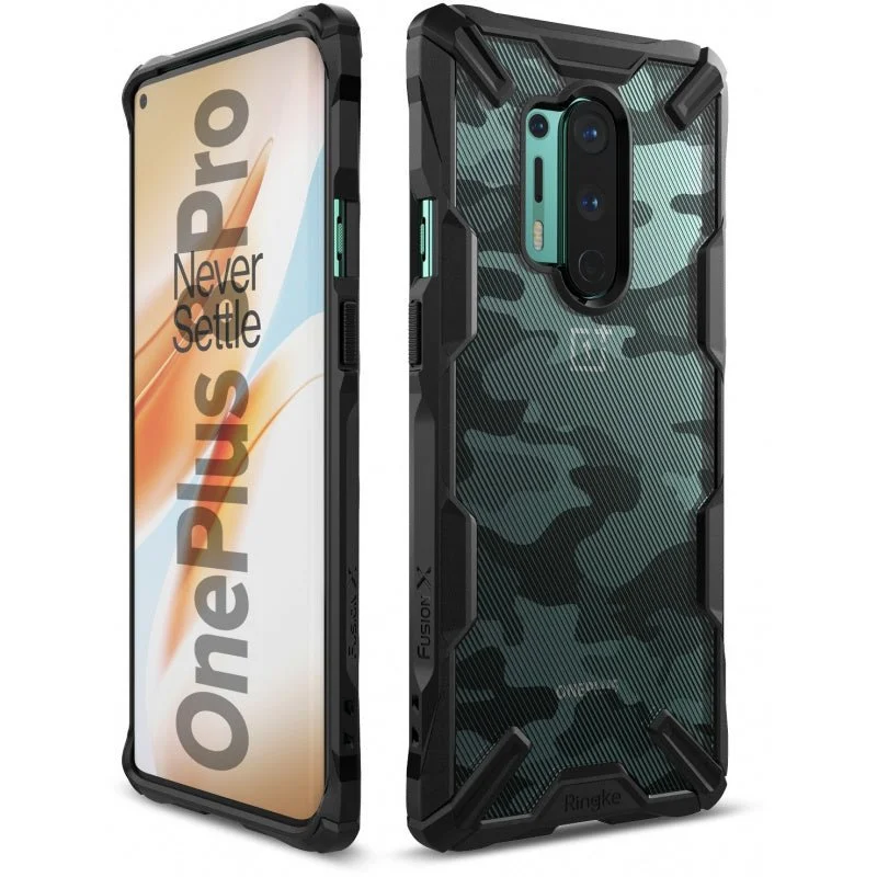 OnePlus 8 Pro Case FusionX Design Camo Black By Ringke