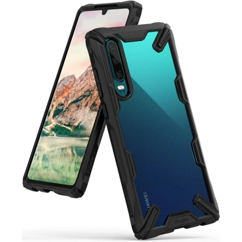 Ringke Fusion-X Phone Cases For Huawei P30 - Black