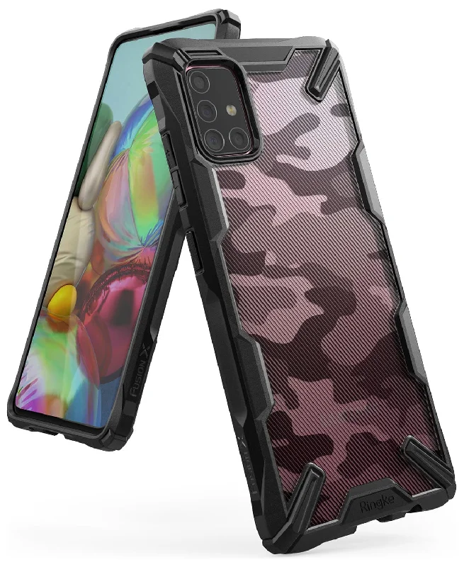 Samsung Galaxy A71 Case FusionX Camo Black Ringke