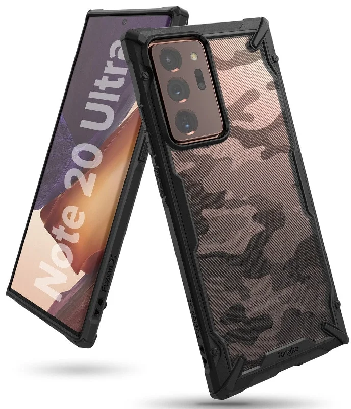 Samsung Note 20 Ultra Fusion-X Camo Black Case By Ringke