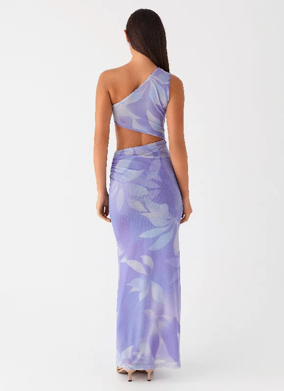 Shadows In The Sun Mesh Maxi Dress - Purple Rain