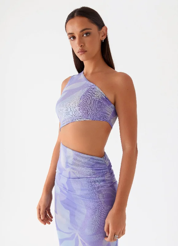 Shadows In The Sun Mesh Maxi Dress - Purple Rain