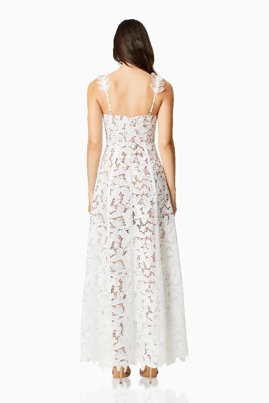 Symi Lace Maxi Dress In White