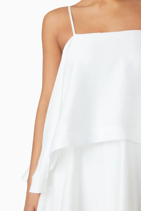 Tilly Tiered Maxi Dress in White