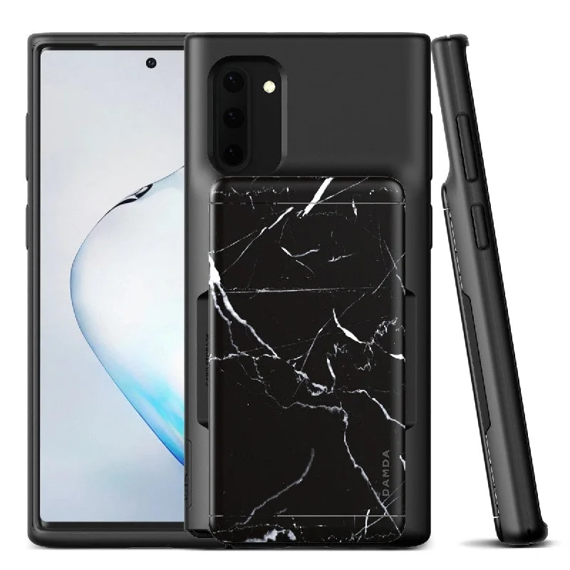 Samsung Note 10 Case Damda Glide Shield Black Marble VRS Design