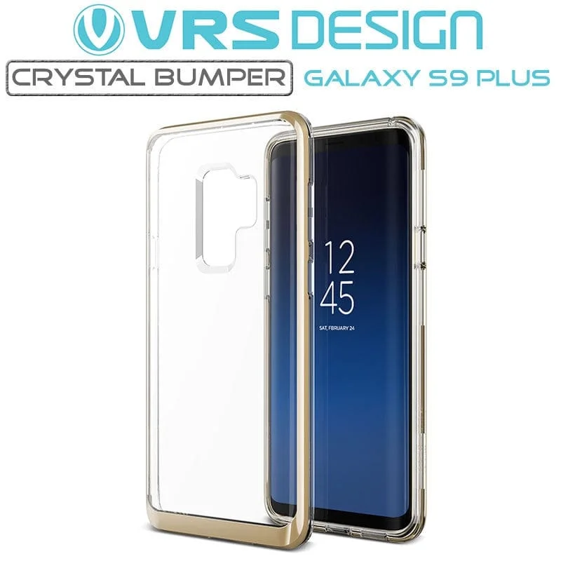 VRS Design Galaxy S9+ Plus Crystal Bumper Case Gold