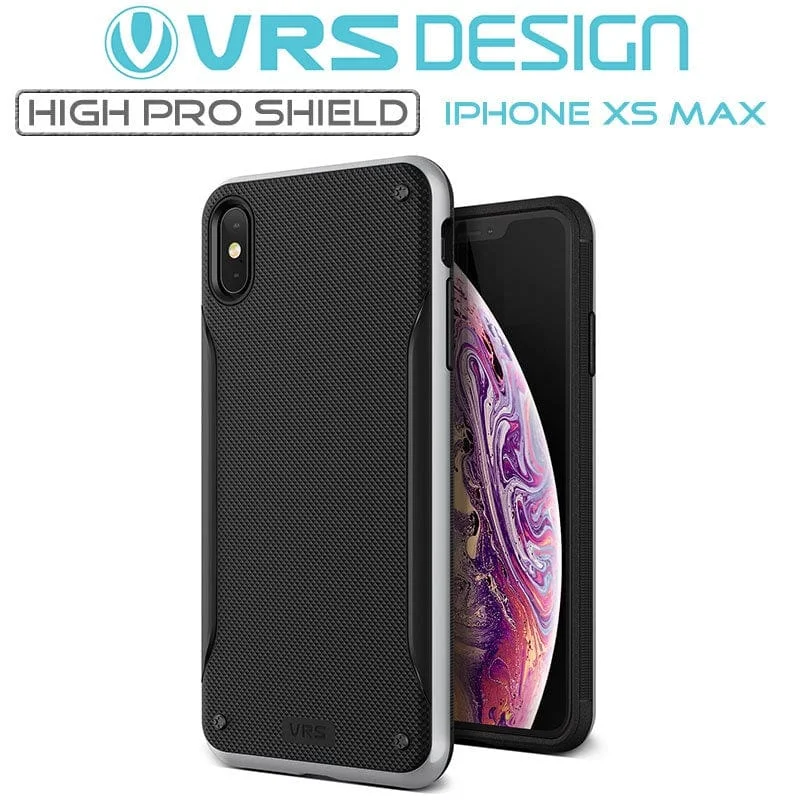 iPhone XS MAX Case High Pro Shield Steel Silver By VRS Design