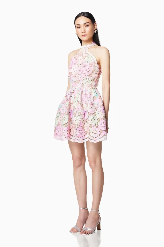 Zadar Lace Mini Dress In Pink