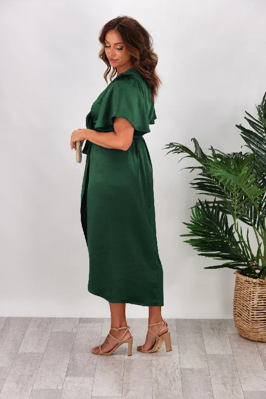 Celebration by Shine On Shona Midi Dress Green