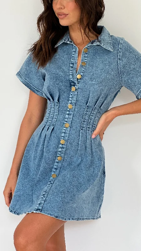 Dellah Mini Dress - Blue