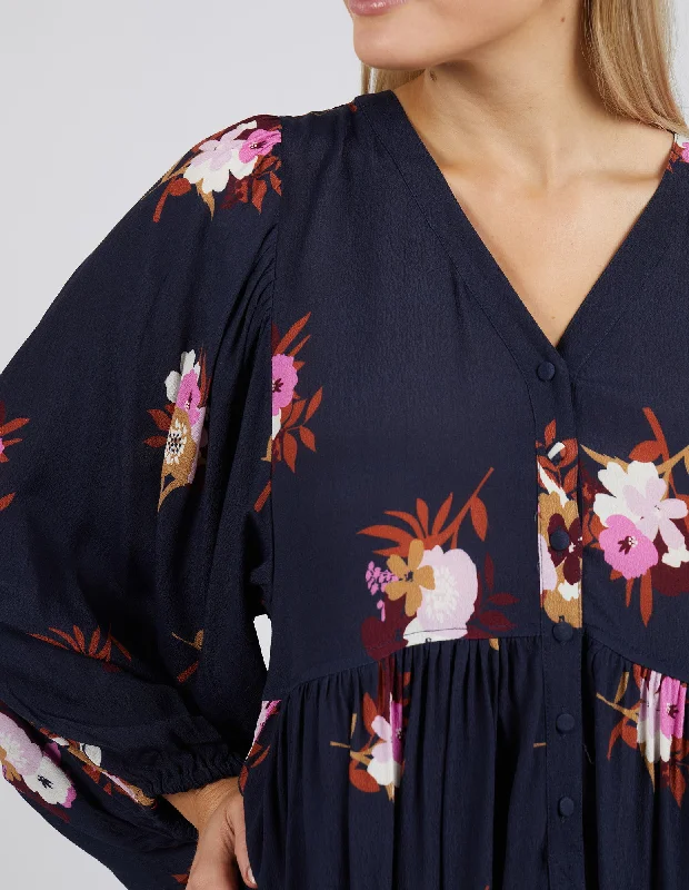 Elm Posy Floral Dress Navy Floral