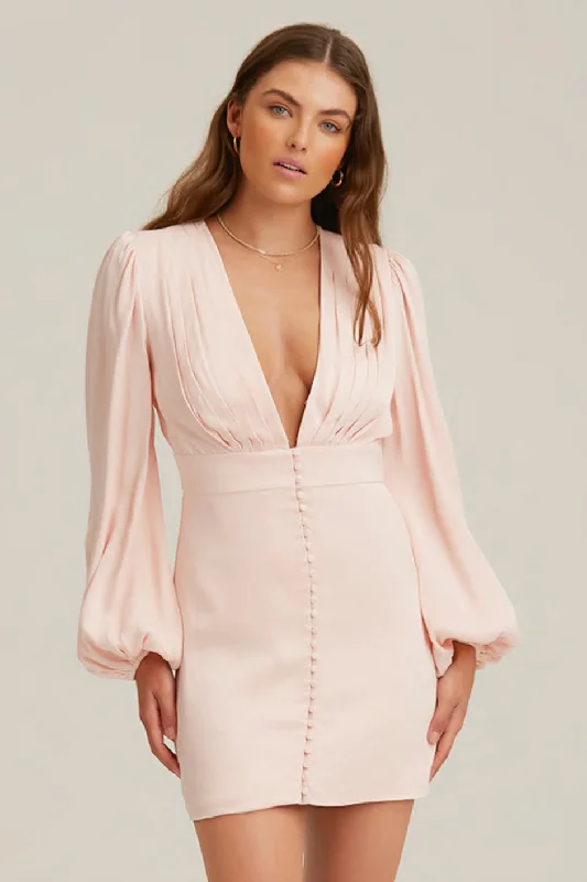 Finders Keepers Lucia-Billie Mini Dress - Baby Pink