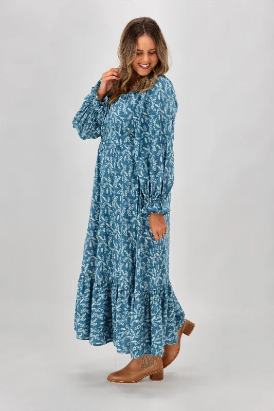 Salty Bright Sara Feather Dress Blue