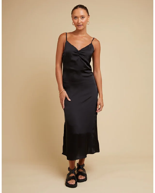 Silent Theory Watson Midi Dress Black