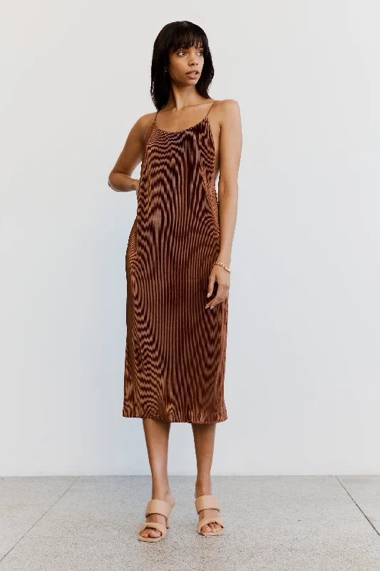 Third Form Rolling Hills Slip Dress - Brass